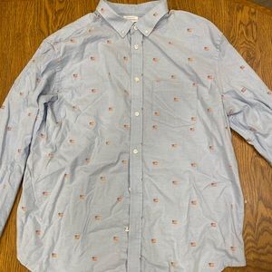 American Flag Men’s Button Down Long Sleeve Shirt